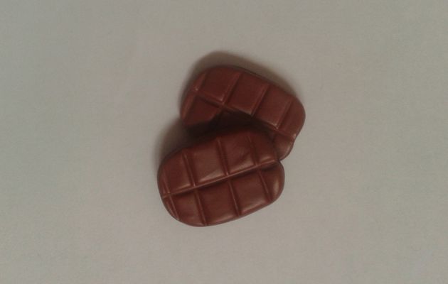 Boucles d'oreilles tablette de chocolat