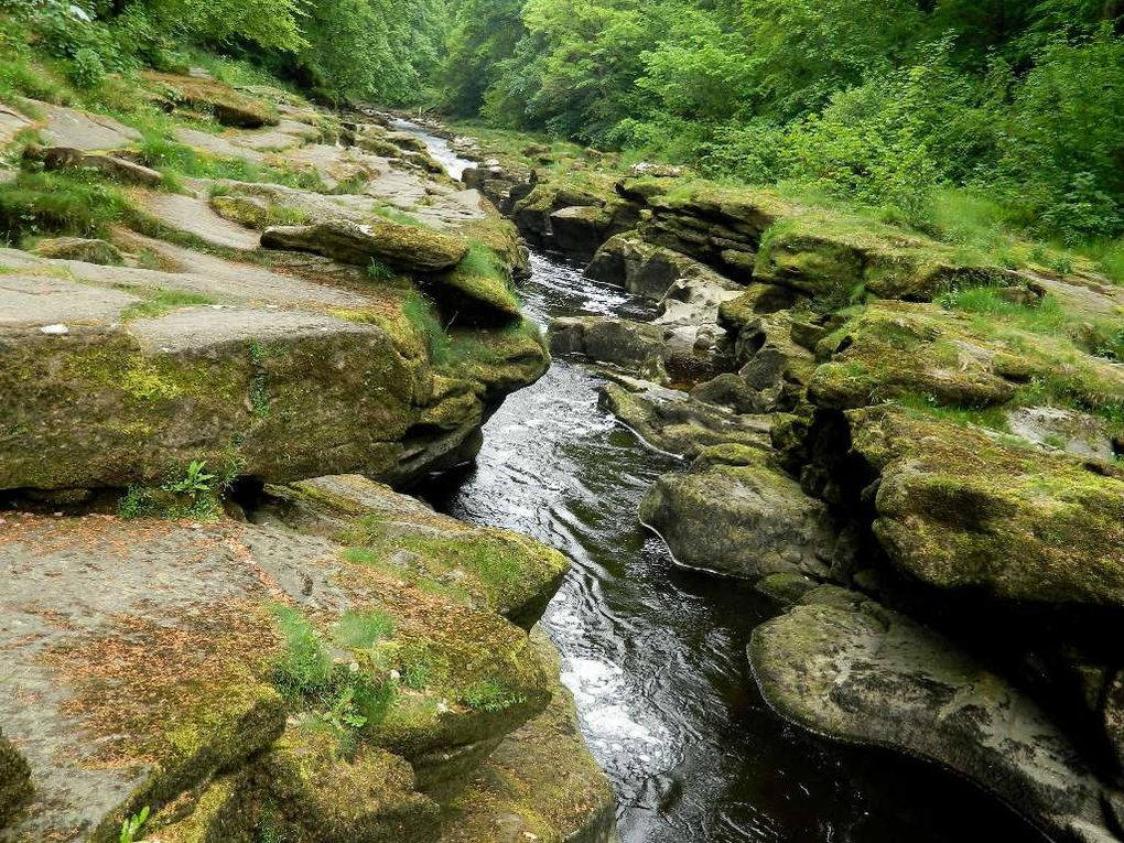 Le Bolton Strid , ruisseau de montagne dangereux par sa profondeur !