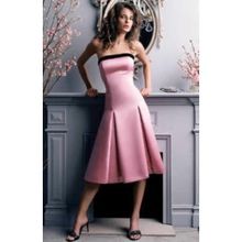 Robe de cocktail satin rose