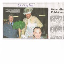 Cellesche Zeitung 7.12.13 -- Wietzenbruch: General wird Kohl-Kommandeur