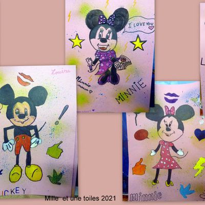 mini Minnie Mickey style street  .6  /9  ans