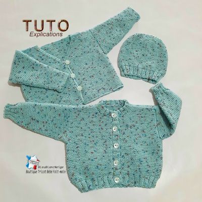 TUTO tricot bébé, tutoriel, Patron layette bb à tricoter pdf