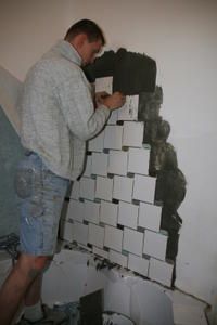 Carrelage de la baignoire