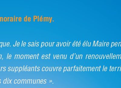 Ils nous soutiennent : Alain Français, Maire Honoraire de Plémy.