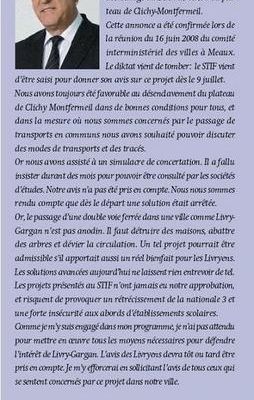 Edito du Maire de Livry Gargan Alain Calmat