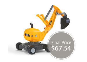 CAT Digger Ride-On Toy, 51% Off!