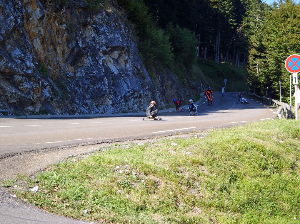 Freeride, week-end du 2 et 3 Août 2008 :
descente libre sur le col de mente, entre Boutx et le Mourtis: 
longskate
streetluge
buttboard
roller