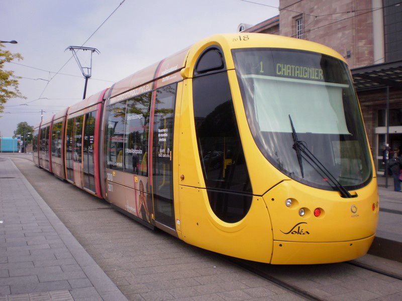 Les tramways Citadis de Mulhouse.