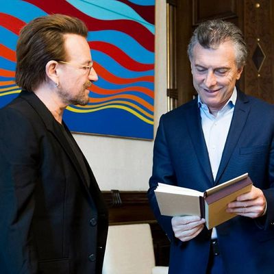 Bono rencontre le président argentin Mauricio Macri -10-10-2017