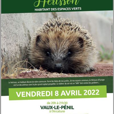 Conférence " A la découverte des hérissons" - le vendredi 8 avril 2022