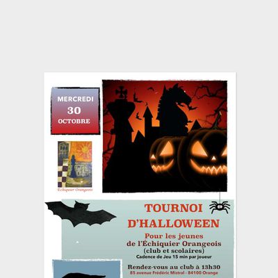 Tournoi Échecs : Le Tournoi d'Halloween, mercredi 30 octobre à Orange