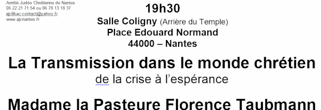 Conférence de l'AJC Nantes le 12 avril