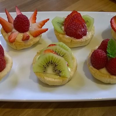 Mini tartelettes et leur crème patissière