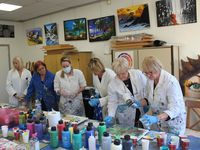 Atelier fluid'art - Acrylic pouring - avec Sabrina - Les artistes de l'Atelier de Flo