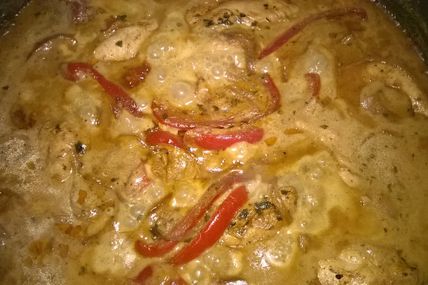 Mon curry de poulet aux poivrons rouges
