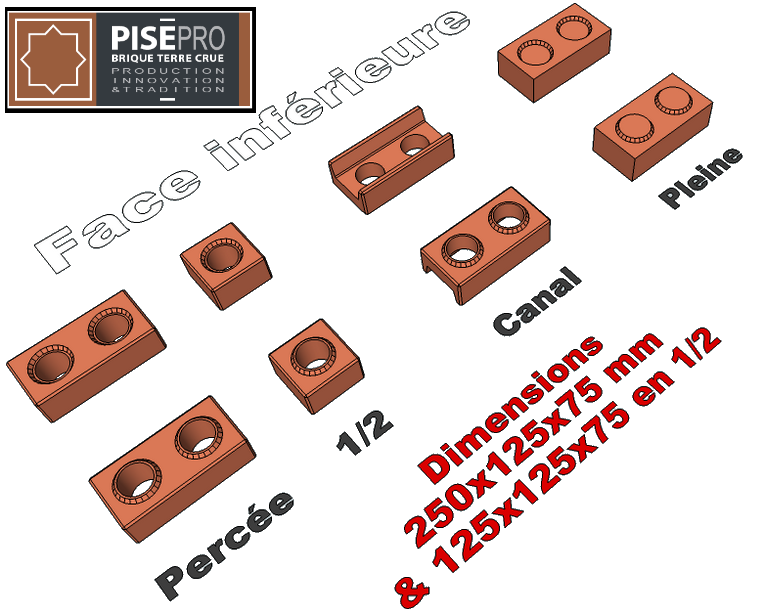 Dimensions et formes variables des briques BTC selon type des matrices des presses 