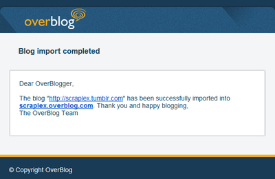 OverBlog import successfully completed