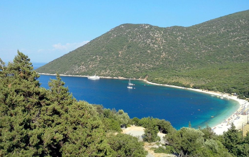 avec Juliette, Renaud, Marie et Jean-Philippe, seconde quinzaine de juillet, Iles ioniennes et golfes de Patras et Corinthe.