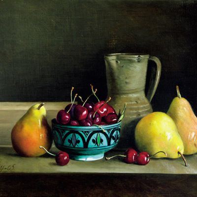 Le temps des cerises par les peintres -  Bernard Londinsky  (1932) cerises et poires
