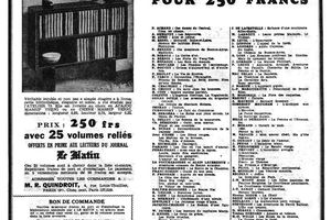Ouvrages offerts en prime aux lecteurs du journal Le Matin (1936)
