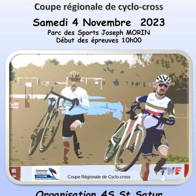 2ème manche de la Coupe Régionale de cyclo-cross ce samedi 4 novembre à Aubigny sur Nère (18)