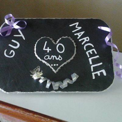 Ardoise anniversaire de mariage.