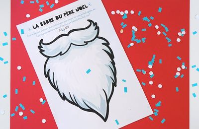 Barbe de Père Noël à imprimer