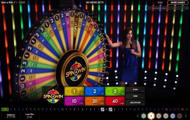 Spin A Win Live - la croupière en ligne live fait tourner la roue