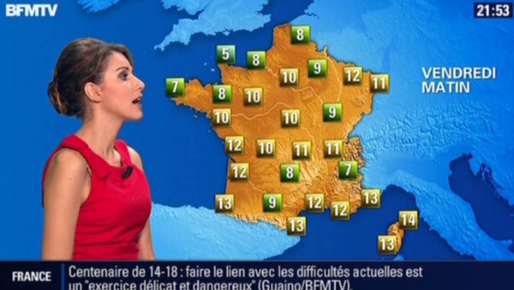 2013 11 07 - 21H55 - FANNY AGOSTINI - BFM TV - LA METEO