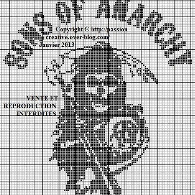 Grille gratuite point de croix : Sons of anarchy