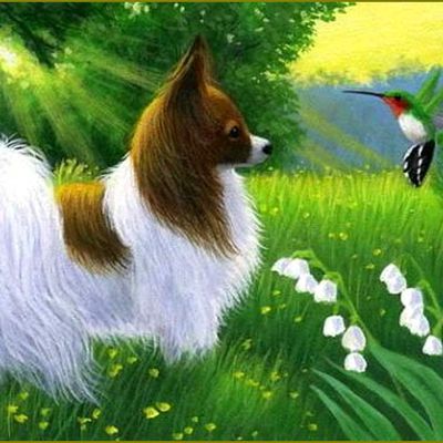 Les chiens en peinture et illustrations -    Bridget Voth