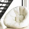 Fauteuil Pouf Blanc