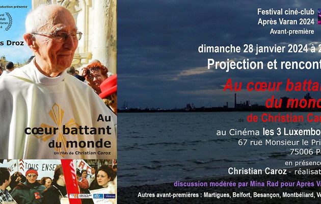 Projection du film « Au coeur battant du monde » dimanche 28 janvier à 20h à Paris