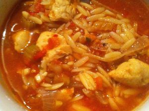 Soupe tomate et poulet épicée Dukan 