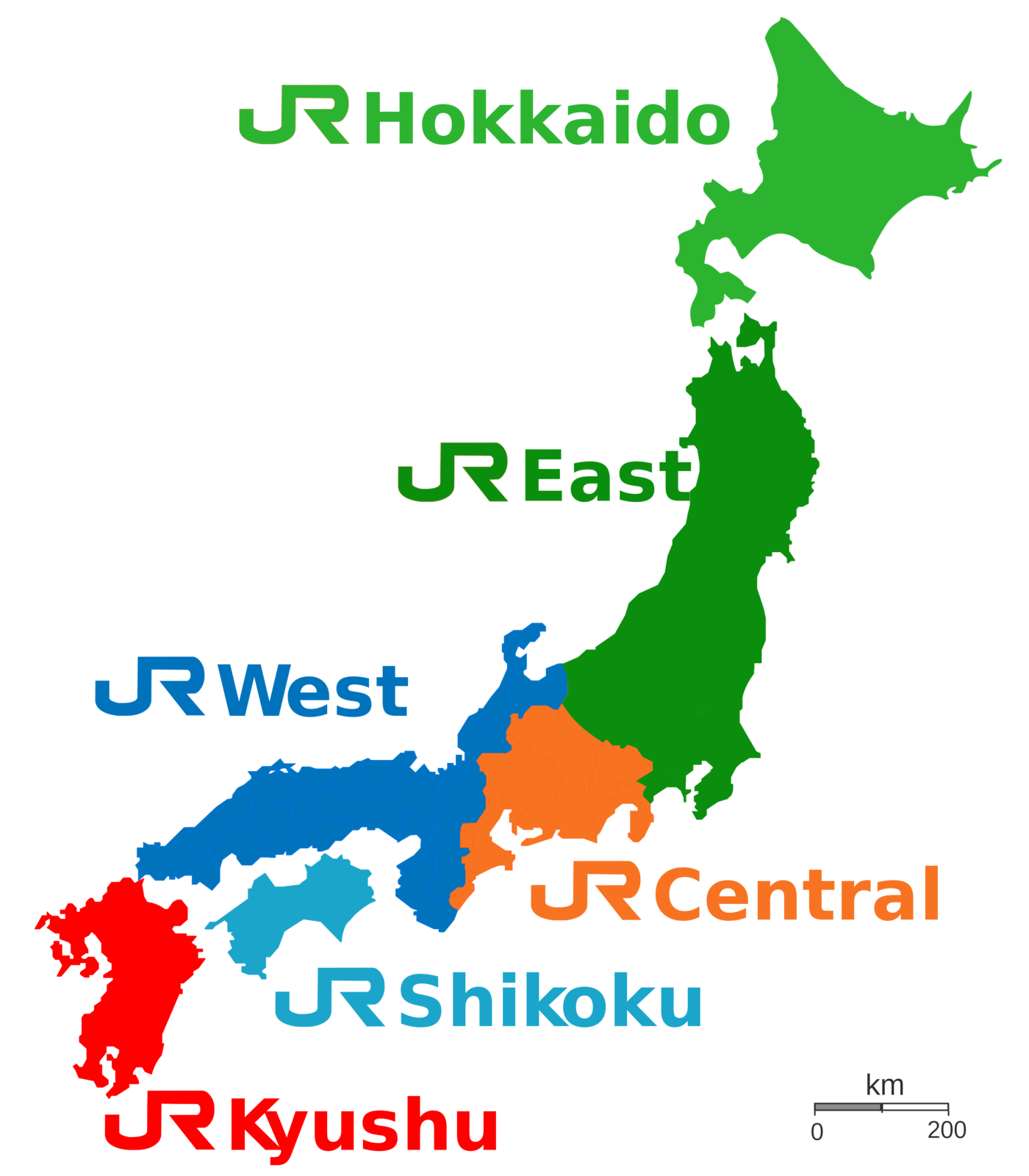 Carte des sociétés JR © Wikipedia.org