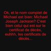 Michael Jackson Mort ou Vivant