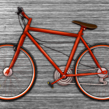 bicyclette rouge - Made in Blender !