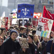 Montréal : des milliers de personnes manifestent contre l'austérité 