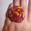 Bague spirale fimo