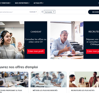 Emploi.normandie.fr  : Une nouvelle plateforme pour trouver un emploi en Normandie !