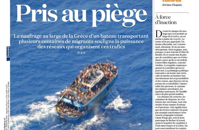 La une de la presse quotidienne nationale ce vendredi 16 juin 2023.