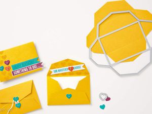 Thinlits Enveloppes et bordures pour carte-cadeau , Framelits Bannières 