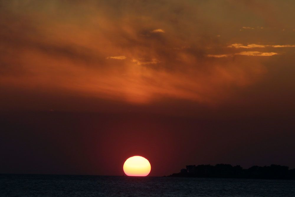 Couché de soleil baie de La Baule - Photos Thierry Weber Photographe de Mer Guérande La Baule