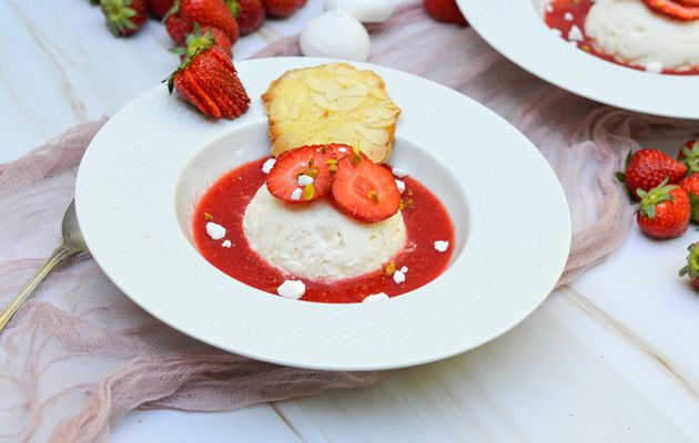 Délice glacé aux fraises