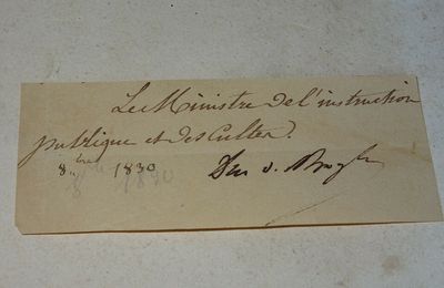 Signature autographe du Duc Victor de Broglie, Ministre de l'Instruction (1)