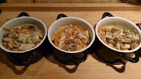 petites cocottes façon tourte au poulet