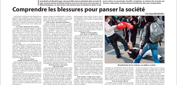 La Tunisie face à la recrudescence  de la violence :  Comprendre les blessures pour panser la société.
