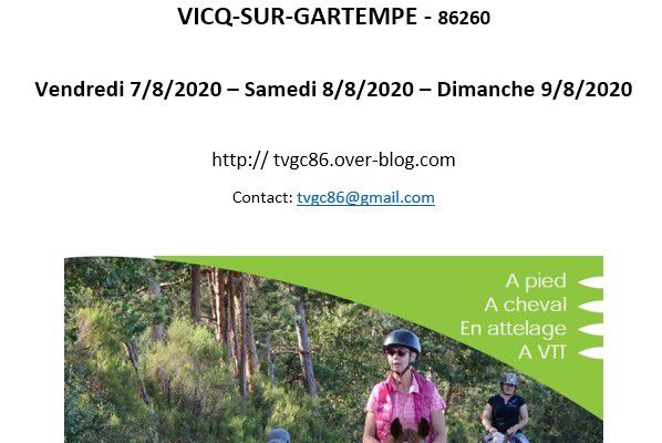 2022 : VICQ SUR GARTEMPE commune d'accueil de la 29éme Multirandonnée des Vals de Gartempe