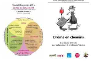 Vendredi 24 novembre à 19h à la salle intercommunale de MIRIBEL , venez écouter les histoires de Saint Christophe et Le Laris!! Qu'on se le dise!!