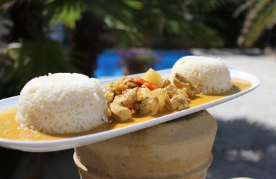 Poulet au curry et au lait de coco